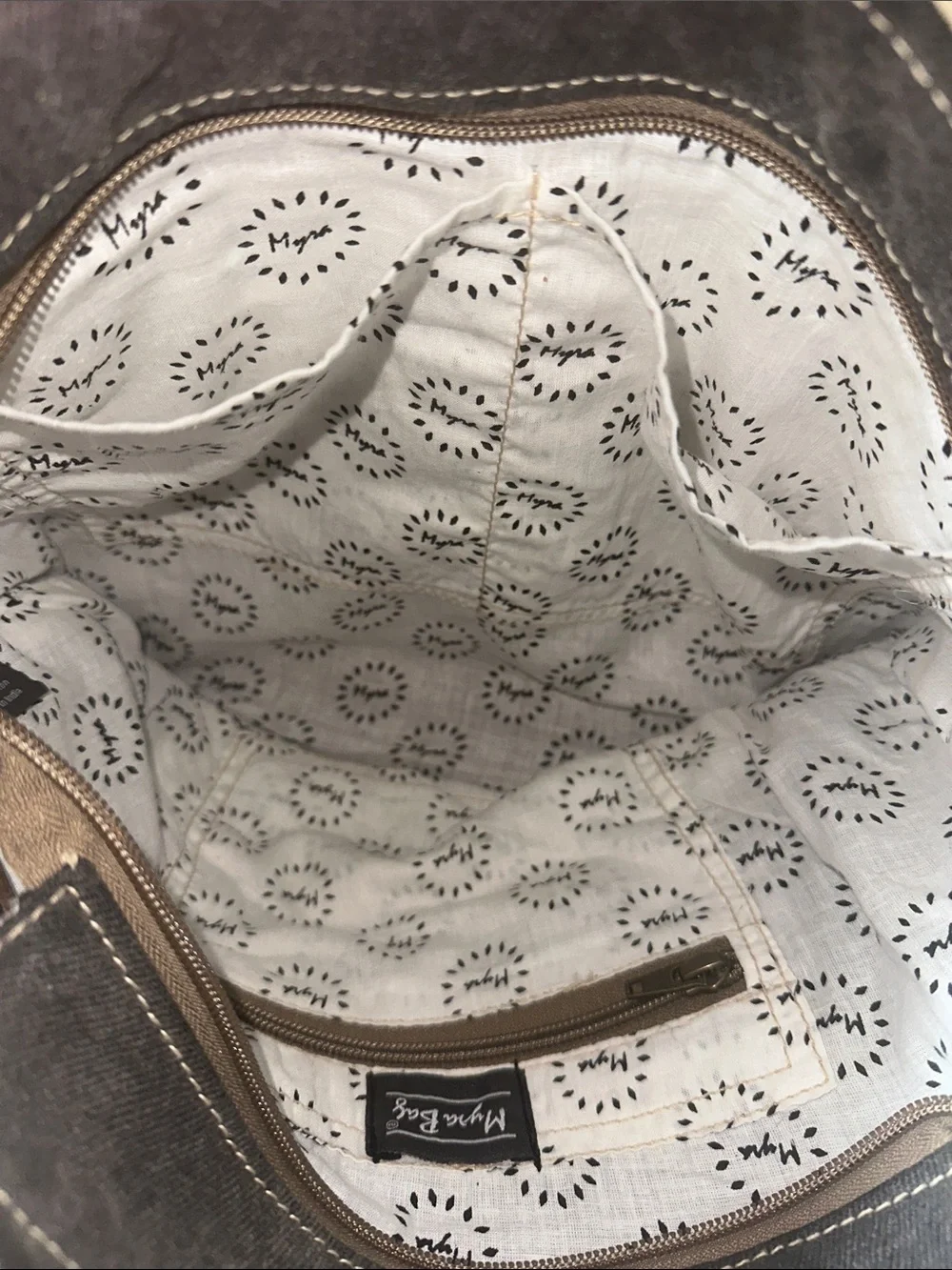 Myra Bag Bling Canvas & Hairon Shoulder Crossbody Bag